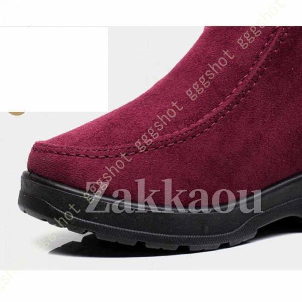 防寒 暖かい 軽量 スノーブーツ レディース ボア 大きいサイズ 小さいサイズ ウィンターブーツ 婦人靴 防滑 スノー ウインターブーツ ショートブーツ - 画像 (9)